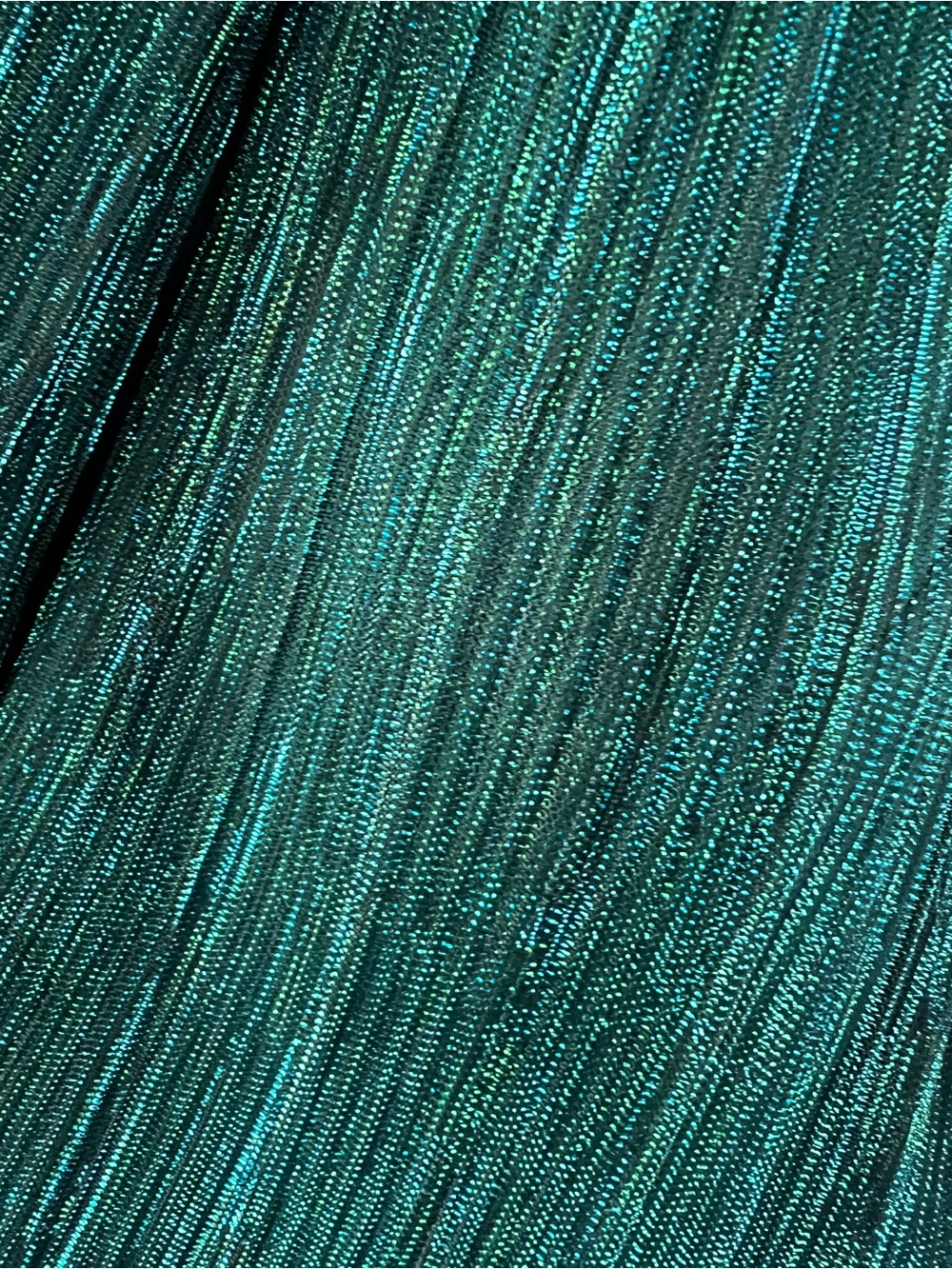 Brand new - AQUA One Shoulder Crinkled Metallic Teal Green Gown Size 8 – $278 - Picture 4 of 8